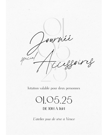 Invitation Journée Accessoires
