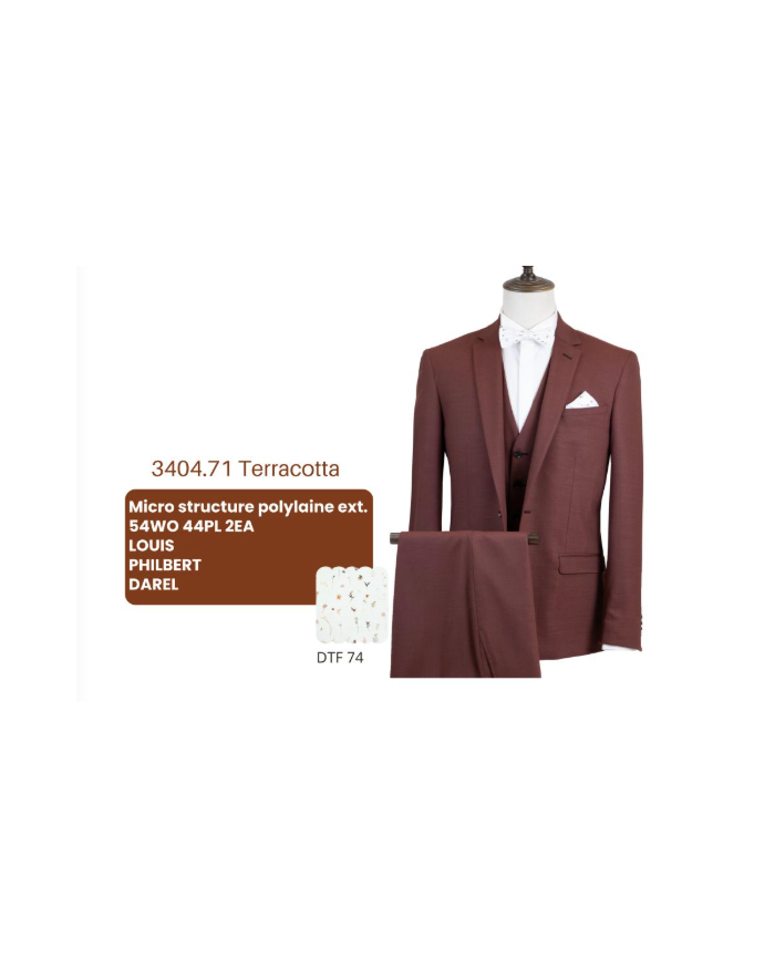 Costume Homme marque française, Louis terracotta